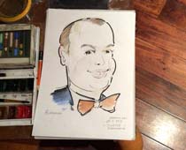 Добрая карикатура Виталия, нарисованная акварелью