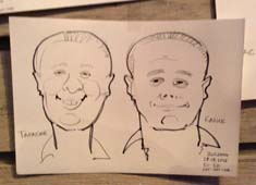 Черно белая карикатура на Тарасика и Казика